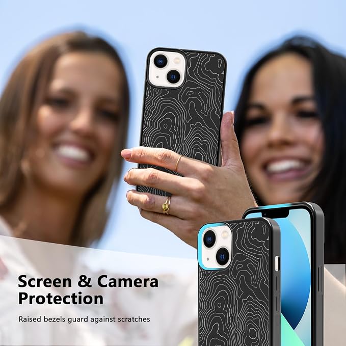Aesthetic Topographic Map Phone Case Compatible - Image 7