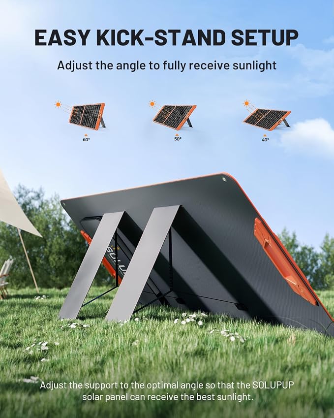 SOLUPUP 60W Portable Solar Panel Charger, 23.5% High Efficiency Foldable Solar - Image 8