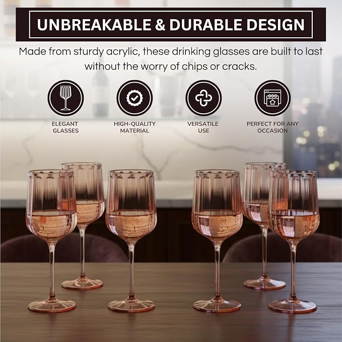 Khen Acrylic Lucia Stemmed Goblets - Image 4