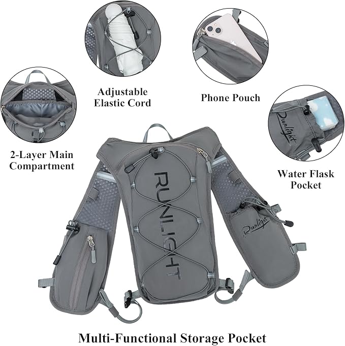 Runlight Running Vest for Women Men Lightweight Hydration Backpack Pack - Image 5