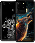 for Samsung Galaxy S20 Ultra Case, Star Cave Hungry Wolf Pattern Graphic Design by FKBRCL4U