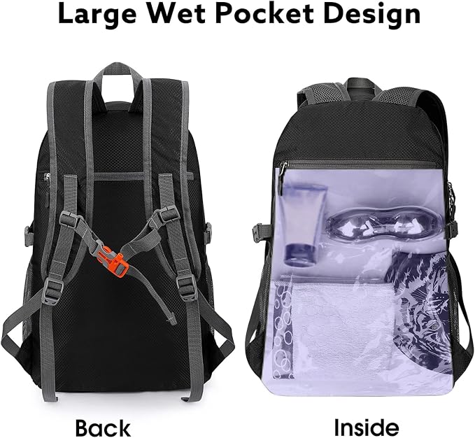 G4Free 40L Lightweight Packable Hiking Backpack, Waterproof Travel Daypack - Image 2