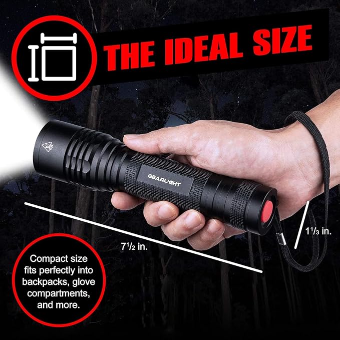 LED Flashlight High Lumens, Tactical Flashlight Battery Powered, Bright - Image 9