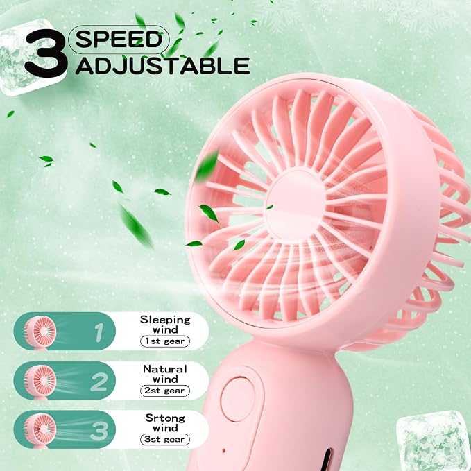 Rossesay 6 Pcs Mini Portable Fan Bulk Cute Handheld Lightweight Small Little - Image 2