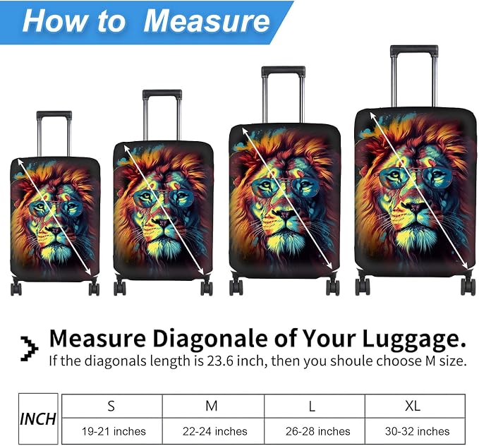 Luggage Cover Protector for 30-32 Inch Suitcases, TSA Approved Elastic Travel - Image 2