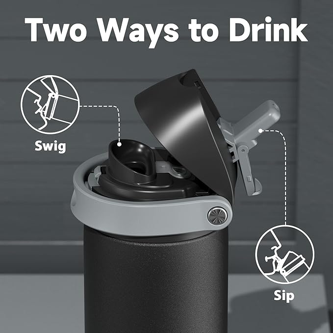 24 oz Insulated Water Bottle for Sports: Meoky Stainless Steel Water Bottle - Image 4