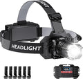 Super Bright Headlamp Rechargeable- LED Head Light, 99000LM Zoom Head Lamp & by HeadlampRechargeable