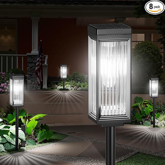 ELECLINK Solar Pathway Lights Outdoor, 8 Pack Upgraded Solar Lights Outdoor by ELECLINK