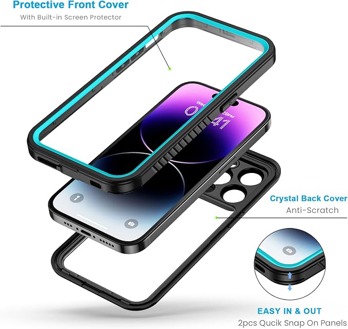 Lanhiem for iPhone 14 Pro Case, IP68 Waterproof Dustproof Shockproof 14 Pro Case - Image 3
