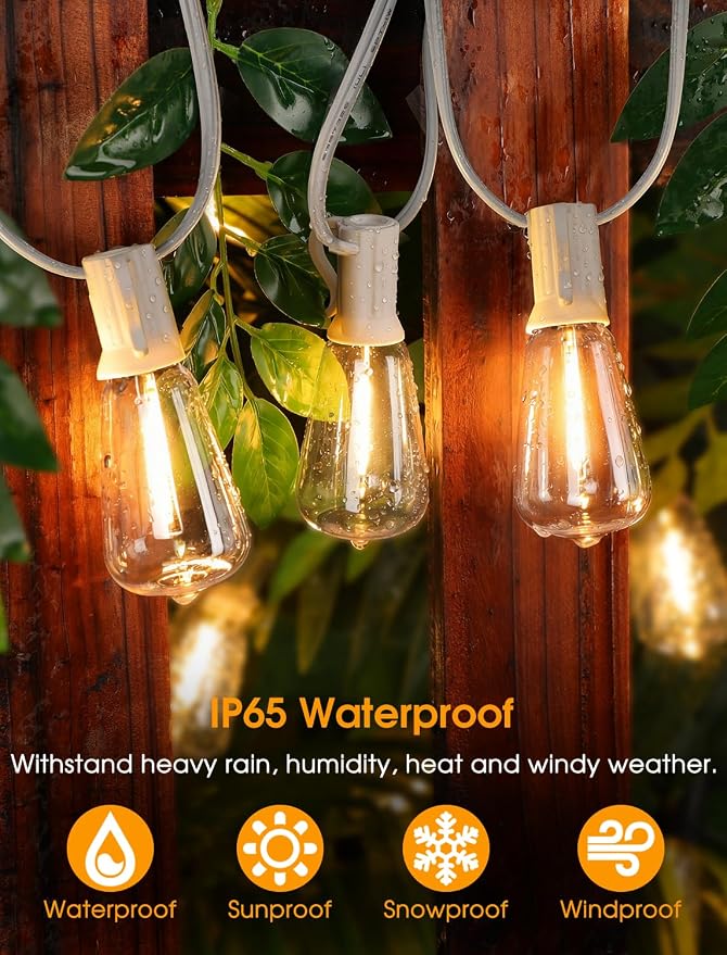 Larkvue 75FT Outdoor String Lights, Patio Lights - Image 4