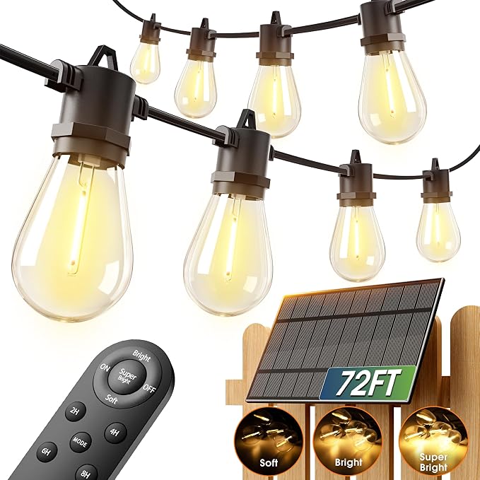 addlon 78 FT Solar String Lights Outdoor Waterproof by addlon