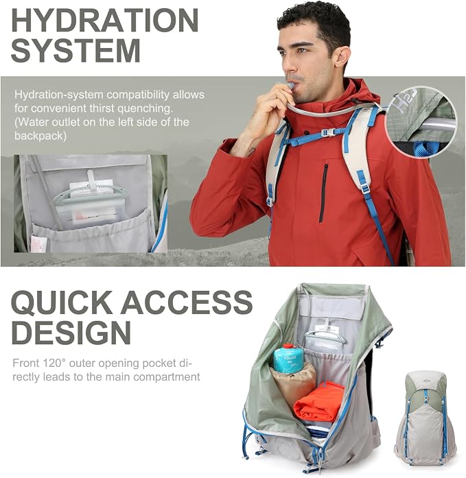 IX INOXTO 55L Internal Frame Waterproof Hiking Camping Backpack - Image 6