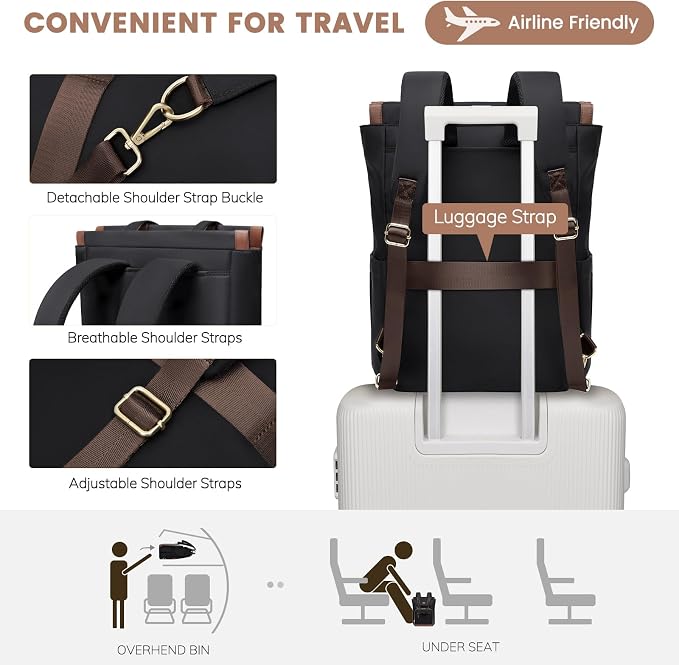 Convertible Daypack Laptop Backpack - Image 6