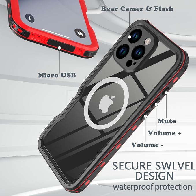for iPhone 16 Pro Max Case Waterproof, Full-Body Hard Case Built-in - Image 6