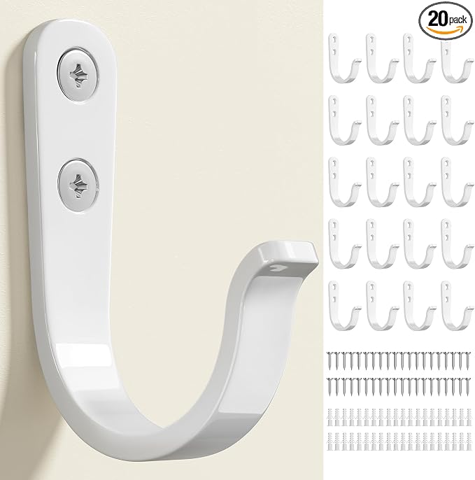 20Pcs Wall Hooks for Bathroom, and Garage by jockcaras