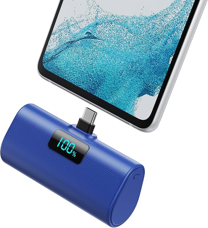 Mini Portable Charger USB C Power Bank, Upgraded 5500mAh PD Fast Charging by HETP