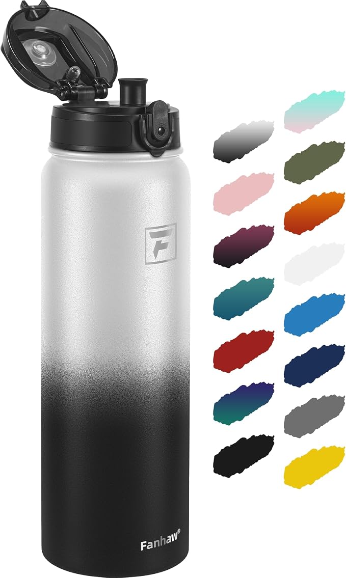 Fanhaw 32 oz Insulated Stainless Steel Water Bottle by FANHAW