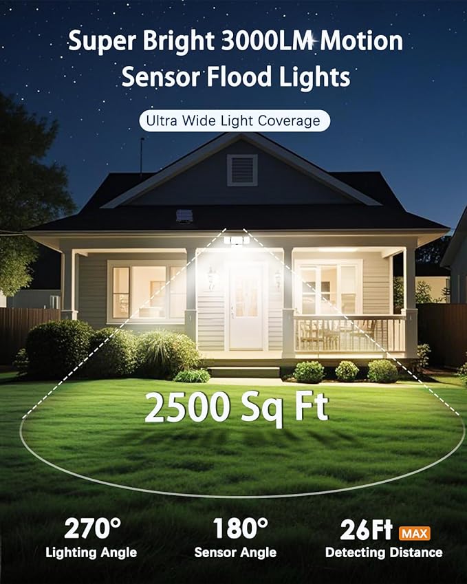 CLAONER Solar Outdoor Lights Motion Sensor 3500LM 288 LED Security Light - Image 5