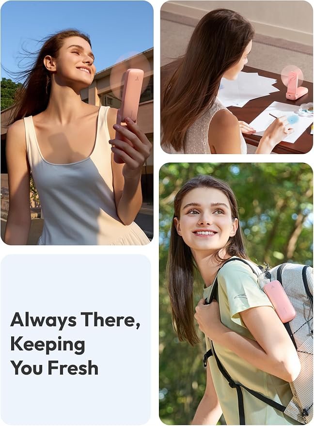 Aecooly Slim Handheld Fan, Mini Thin Portable Fan, Small Rechargeable Pocket - Image 3