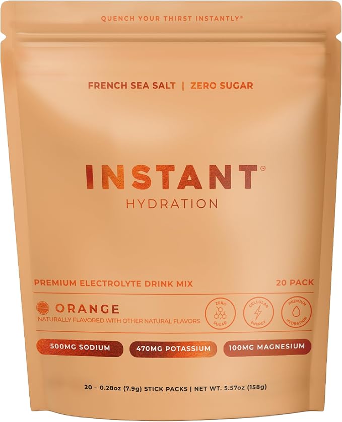 Instant Hydration Sugar Free Electrolytes Powder Packets by InstantHydration