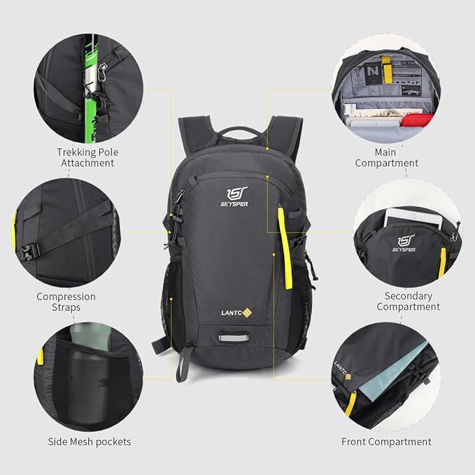 SKYSPER Small Hiking Backpack, 20L/30L Lightweight Travel Backpacks Hiking - Image 4