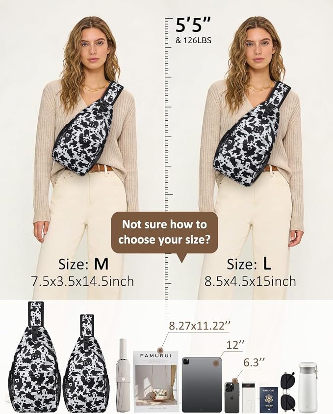 Pritent Crossbody Bags for Women Men Trendy Sling Bag Backpack Casual Chest Bag - Image 7