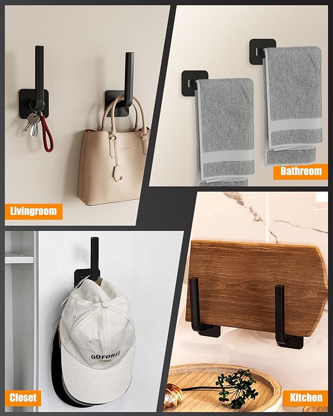 Hat Rack for Hat Storage, Strong Adhesive Hat Hooks for Wall Organizer for - Image 4