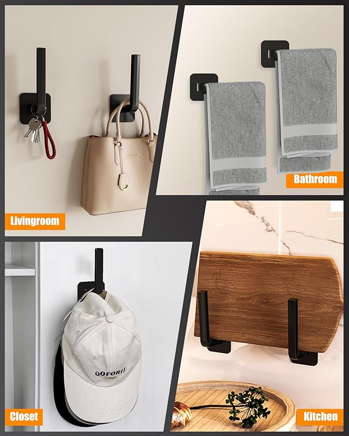 Hat Rack for Hat Storage, Strong Adhesive Hat Hooks for Wall Hat Organizer for - Image 4