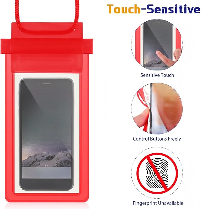 Flutesan 50 Pack Clear Waterproof Phone Pouch Universal Waterproof Phone Case - Image 4