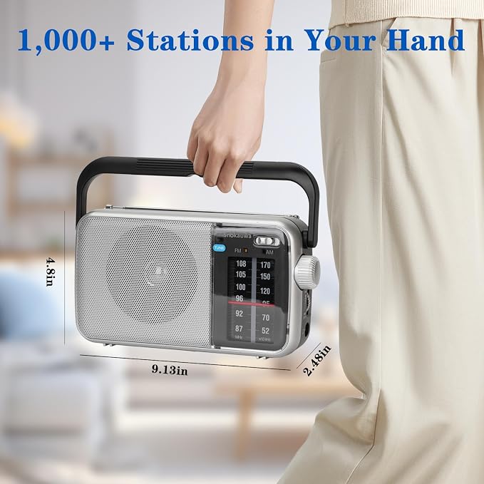 AM FM Radio Portable, Transistor Radio, Battery Powered or Mains Operated - Image 6