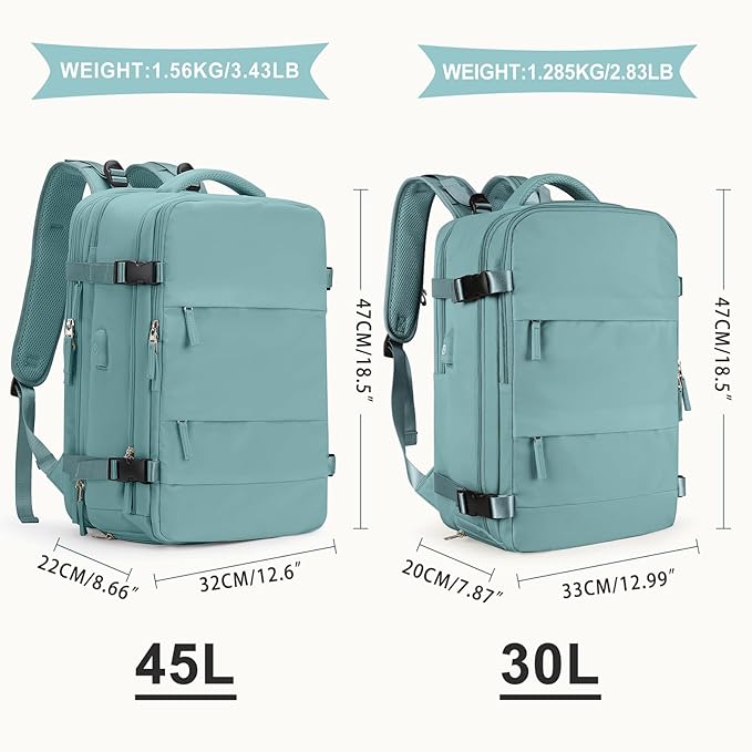 coowoz Large Travel Backpack For Women Men, Carry On Backpack, Hiking Backpack - Image 2