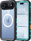 Red2Fire for iPhone Air Case Waterproof, Phone Case 6.5" Blue/Clear by Red2Fire