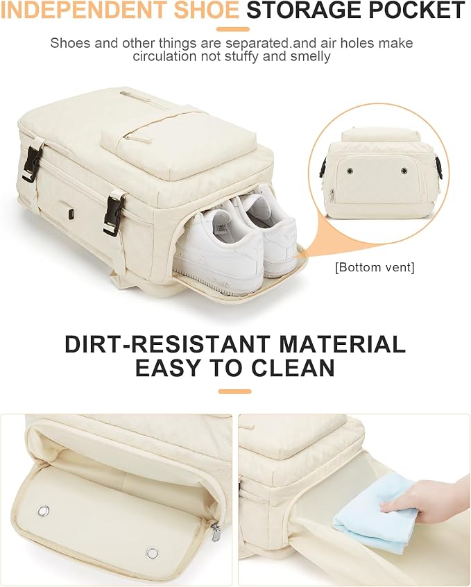 WONHOX Large Travel Backpack Carry on Flight Approved Laptop Work Business - Image 5