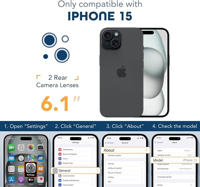 TIESZEN for iPhone 15 Case, Compatible - Image 8