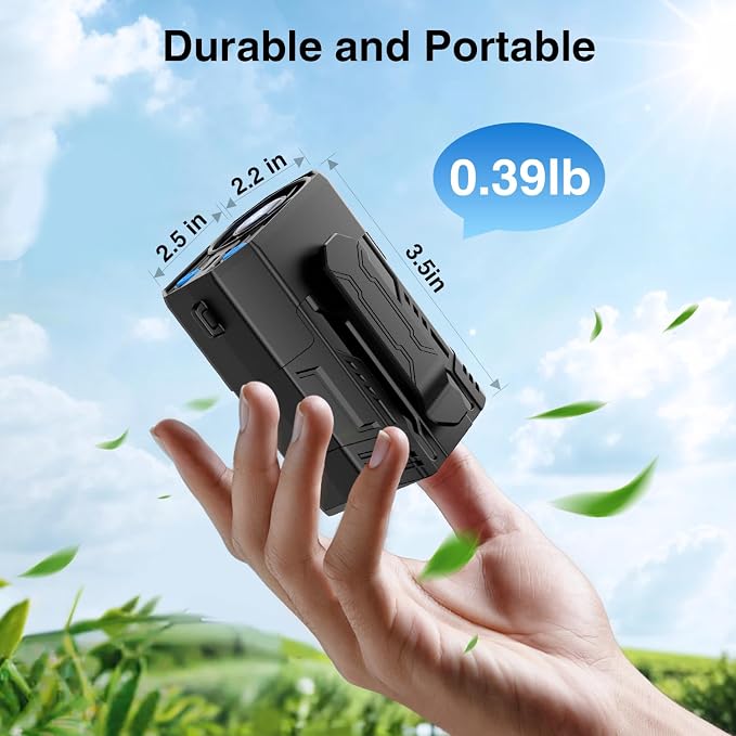 Portable Fan 4000mAh Rechargeable, 4 Speeds 13000RPM Strong Airflow, Personal - Image 7