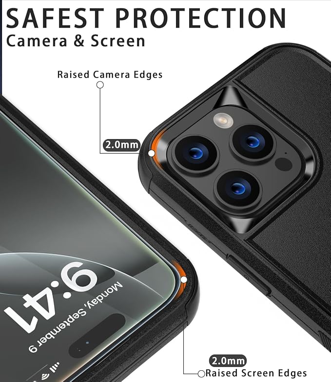 for iPhone 16 Pro Case Heavy Duty Protection Phone Case Cover - Image 4