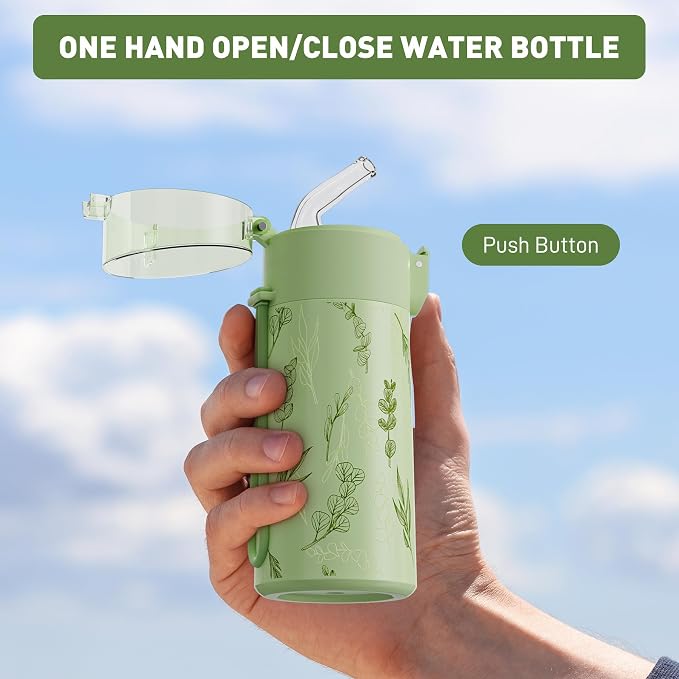 5oz Small Water Bottles with Straw, Mini Water Bottle with One-Hand Open Design - Image 5