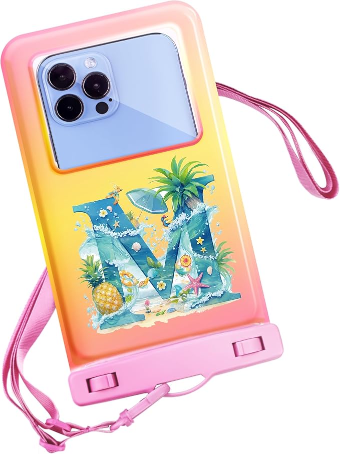 Personalized Initial Waterproof Phone Pouch Case by Unknown