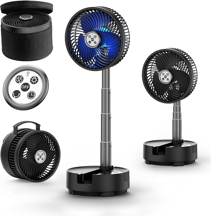 Socool 20000mAh 8 Inch Portable Fan Battery Operated Fans, Oscillating Charging by Socoolfancoolinhand