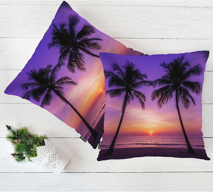 Swono Tropical Beach Throws Pillows Covers - Image 5