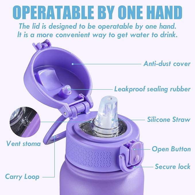OLDLEY 20 Oz Insulated Stainless Steel Water Bottle - Image 2