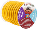 Mandala Crafts Round Genuine Mustard Yellow Leather Cord by MandalaCrafts