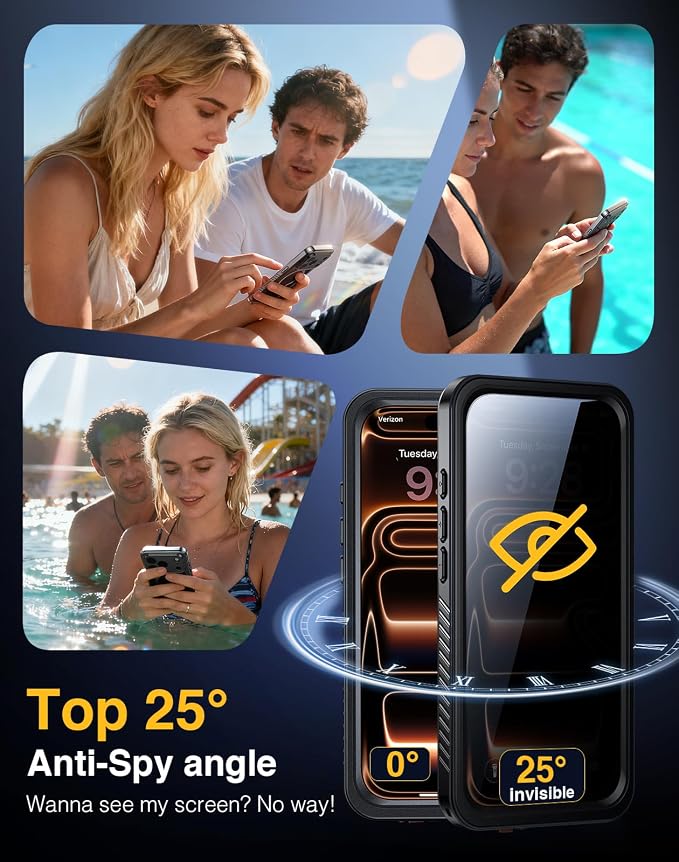 Lanhiem Magnetic for iPhone 17 Pro Max Case Waterproof, Built in Screen - Image 2
