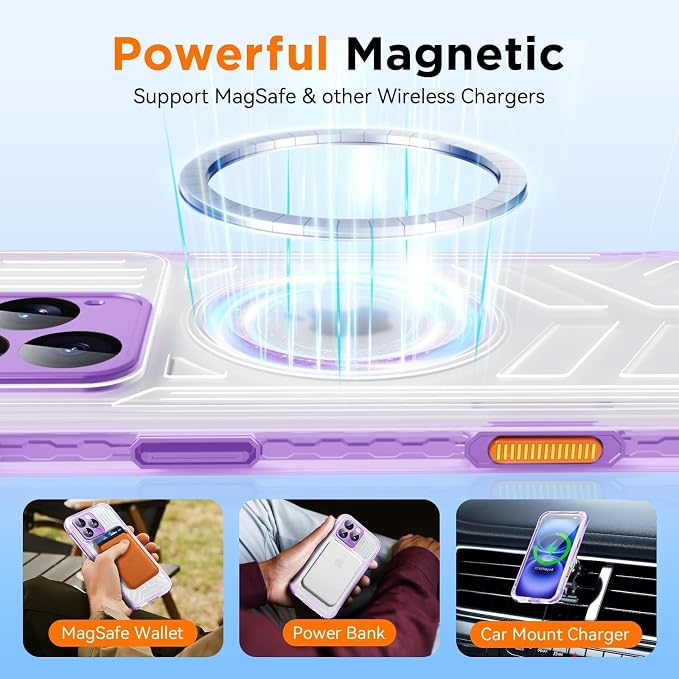 WIFORT for iPhone 16 Pro Max Waterproof Case, Fit for Magsafe Full Body - Image 4