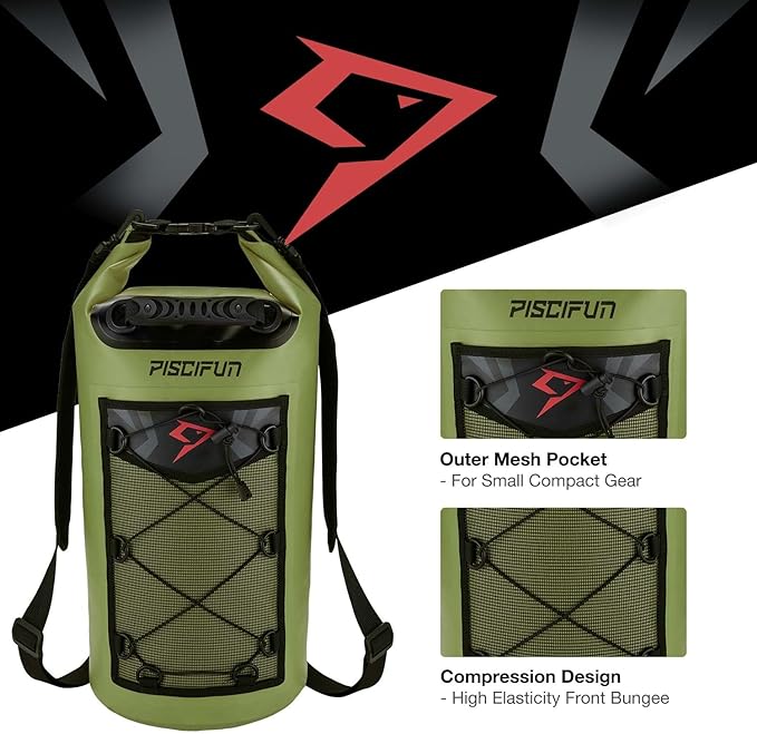 Piscifun Dry Bag, Waterproof Floating Backpack 10L/20L/30L/40L - Image 6