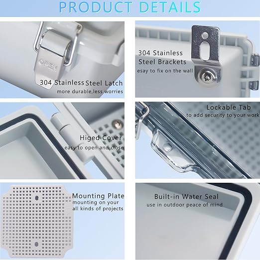 IP67 Waterproof Junction Box, ABS Plastic Electrical Enclosure - Image 3
