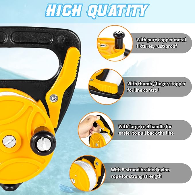 Compact 150ft Scuba Dive Reel Kayak Anchor - Image 3