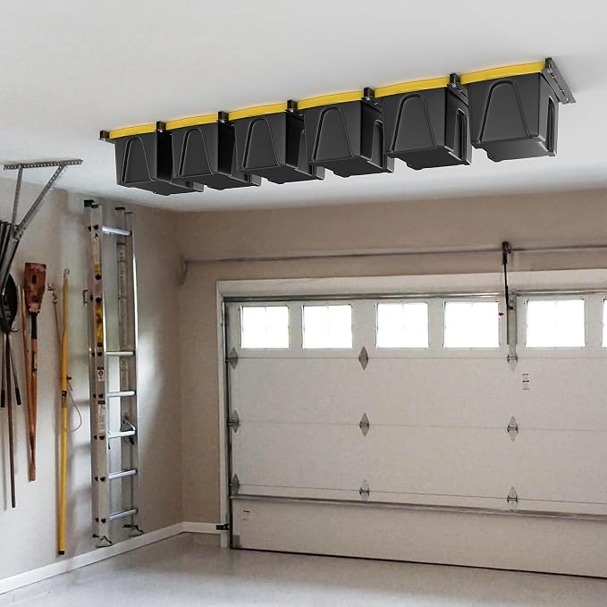 TORACK Garage Ceiling Bin Storage Rack, Adjustable Heavy Duty Overhead Tote - Image 2
