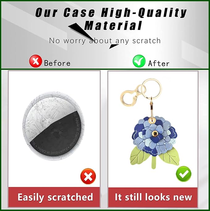 BORKUANA Leather Keychain Holder Case Compatible - Image 3