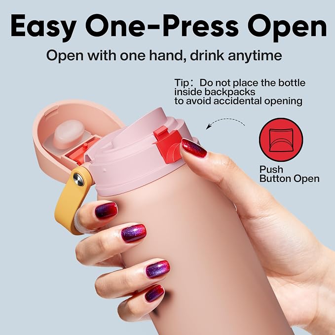 Insulated Water Bottle with Straw - Image 5